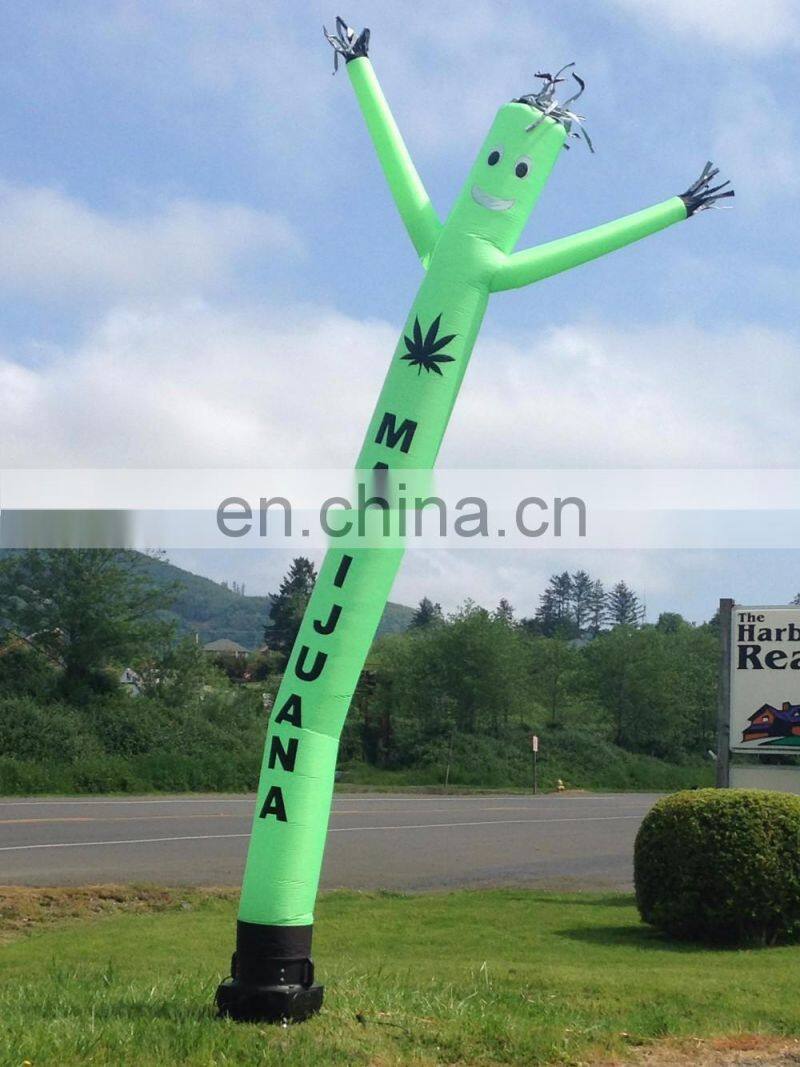 4m MARIJUANA inflatable air dancer/cheap moving air dancer for advertising