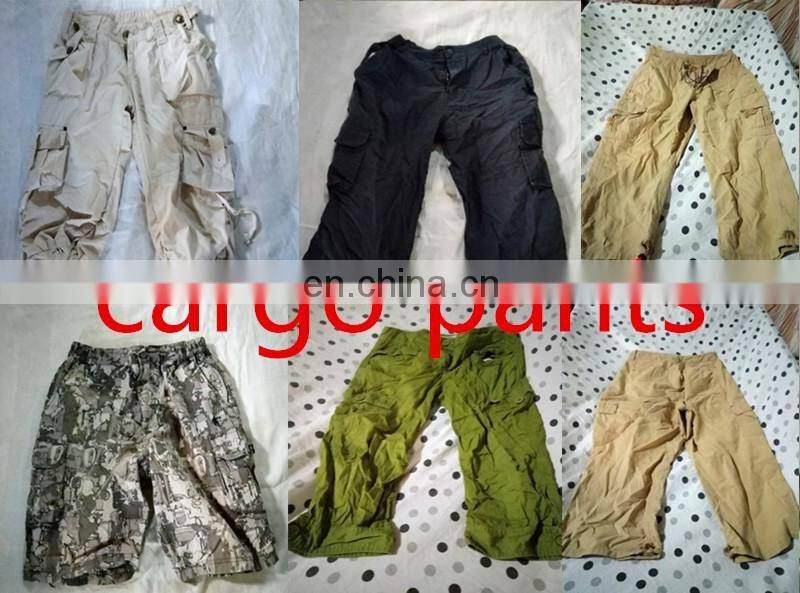 Adults age group and pants type used clothes wholesale cargo pants