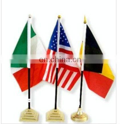 cheap promotion desk flag banner with holder