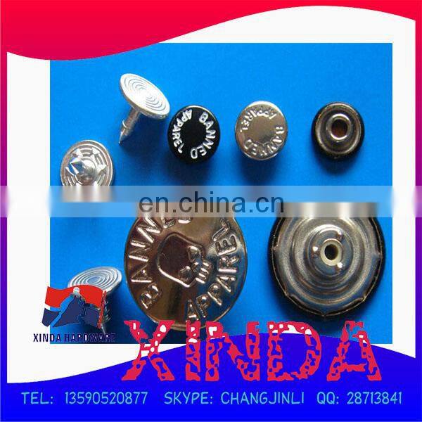 latest design high quality custom metal jeans buttons and rivets