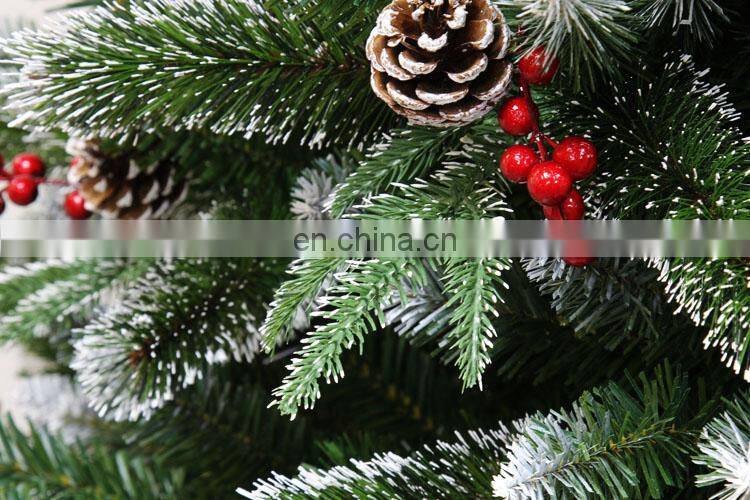1.8 meter Wholesale 2017 Hot Artificial Christmas Tree Decoration White Pinecone Snowing PE Christmas Decorating Party