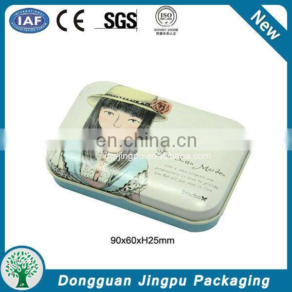 Custom printed tin gift box for pendrive packaging