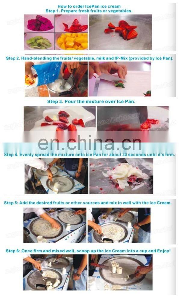 Good Feedback High Speed double round pan fry ice cream machine cold pan ice pan fry fried ice cream machine