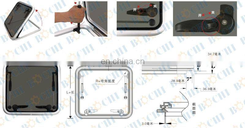 Yacht Round Customized Aluminum Hatch