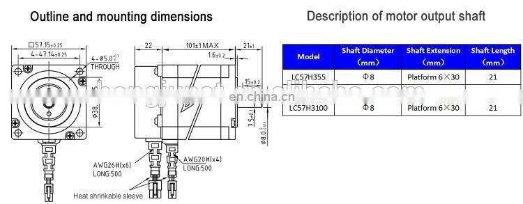 HOT HONGJUN 3phase 1Nm NEMA23 closed loop stepper servo motor driver kit LCDA357H+LC57H355