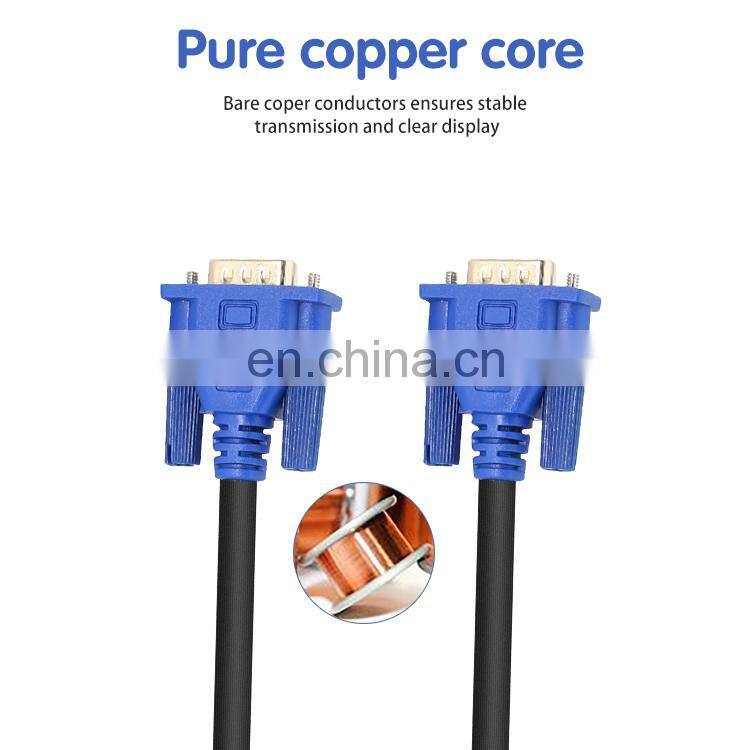environmental PVC black or bule vga cable 50 meters