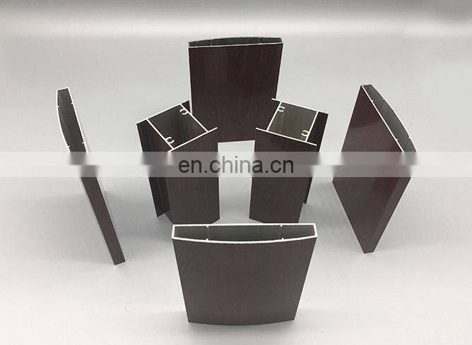 Aluminum wood grain powder coating extrusion profile for decoration