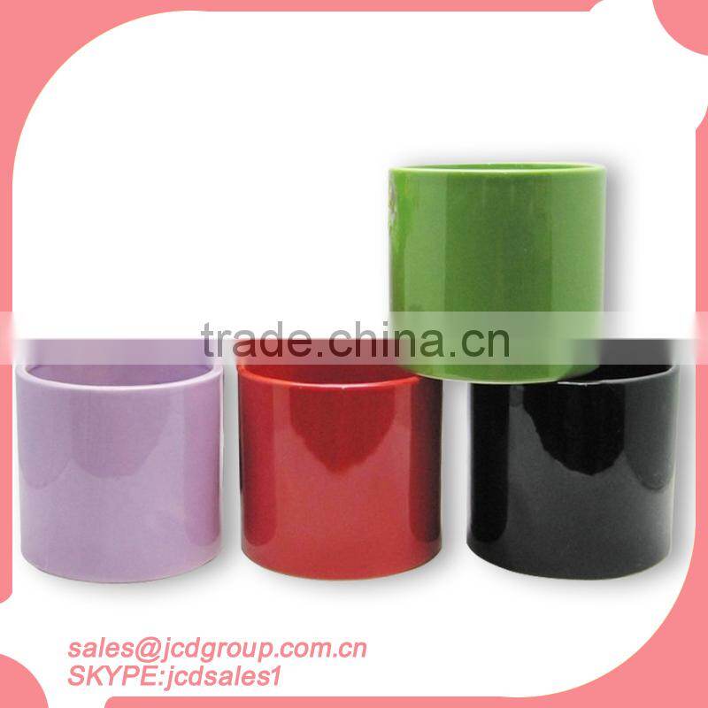 BLACK COLORED stoneware flower pot