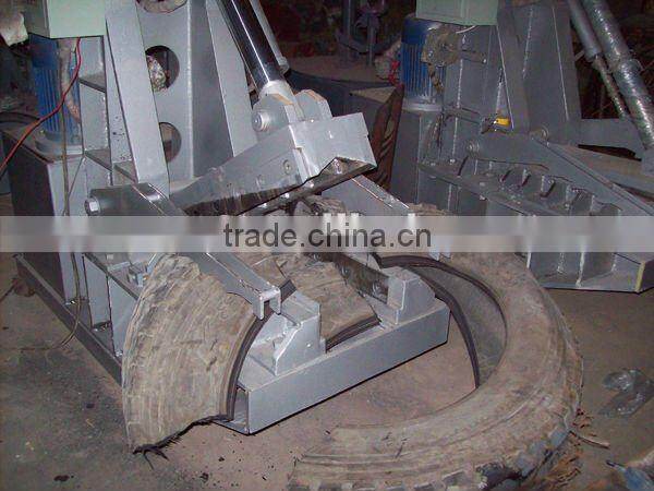 Hot! hydraulic scrap tyres cutting machine for pyrolysis
