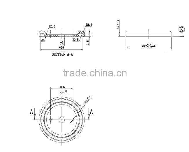 E27 7W A55 LED Plastic Aluminum Heatsink
