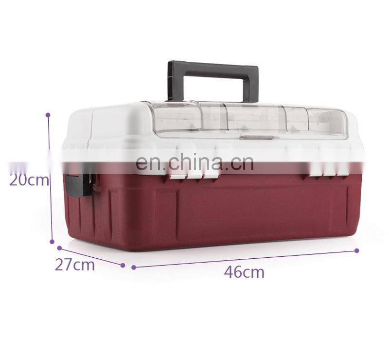 Amazon 46x27x20cm Three-layer Rock Fishing Box Bait Fishing Reel Storage Box Accessory Multifunctional Lure Box