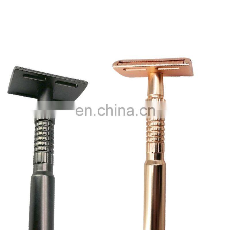 Specially designed tiwn blade razor double edged stick shaving razor blades adjustable razor