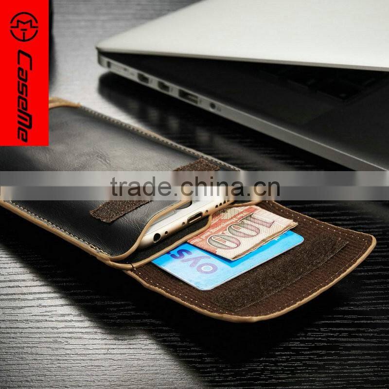 PU Universal Outdoor Bag /Mobile phone case card holder wallet for iphone 6