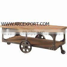 wooden cart table