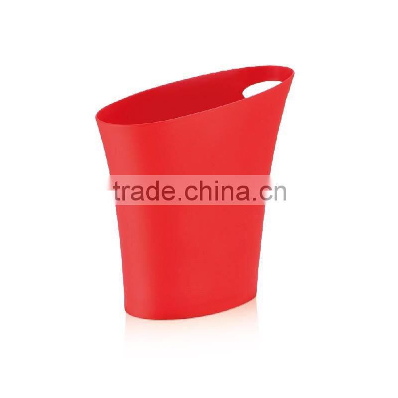 Bathroom plastic round oval storage basket hanging basket with handles