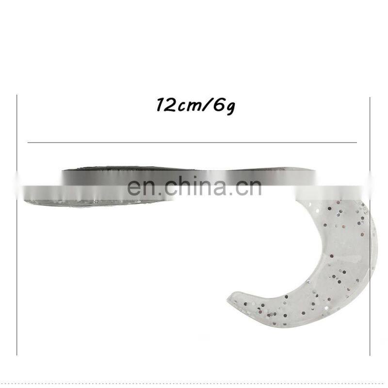 JOHNCOO 12cm 6g Large Soft Fish 4pcs Realistic Plastic Fish Pike Soft Fish Lure