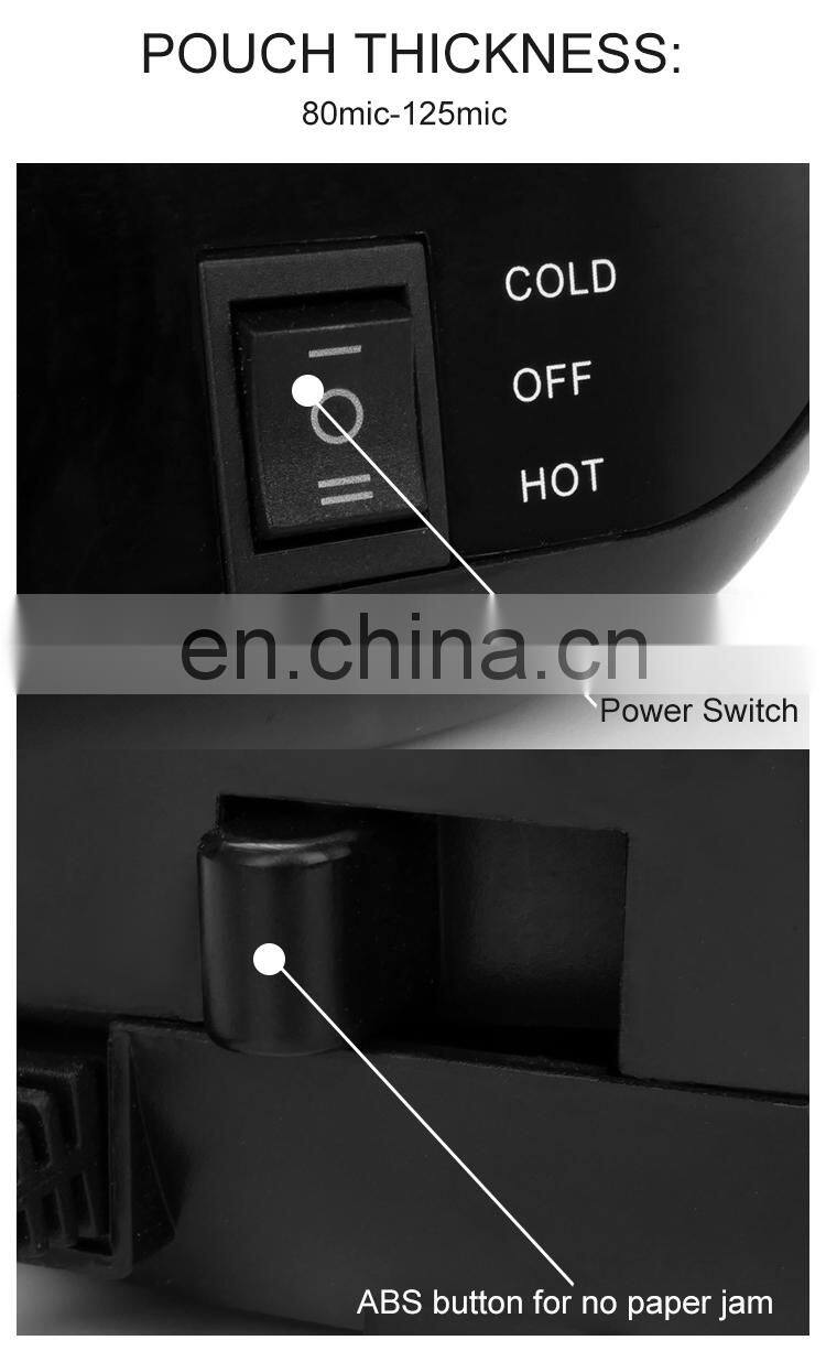 A4 A5 A6 laminator 235mm width plastic laminator hot and cold 2 roll Laminators