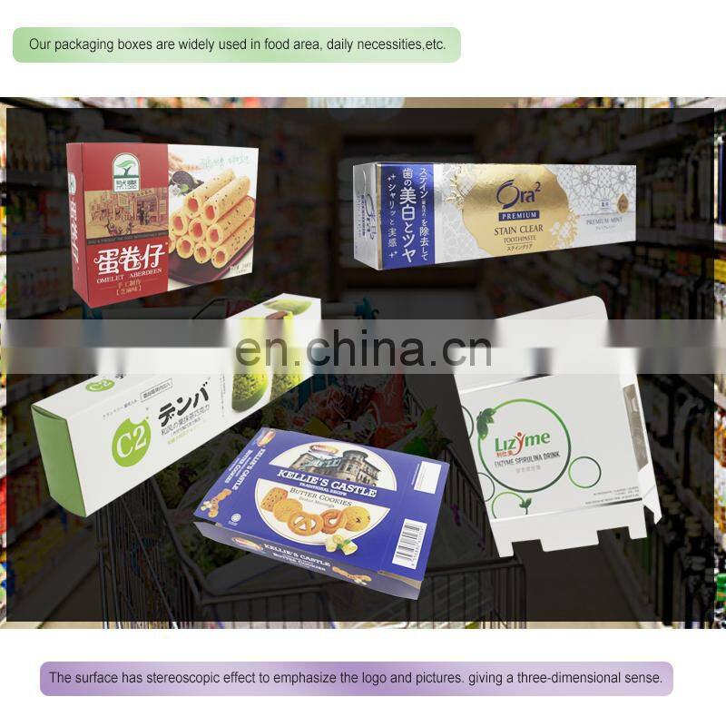 Custom Printed Food Macarons packaging box Recycled Black Kraft Folding Box Corrugated Box