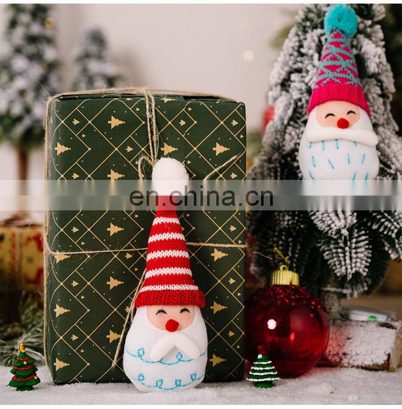 Christmas Tree Decoration Knitted Hat Faceless Forest Santa Doll Pendant Xmas Gift Navidad 2023 Christmas Decoration for Home
