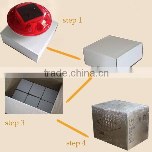 Direct manufacture double colors LED crystal round solar cat eye road stud