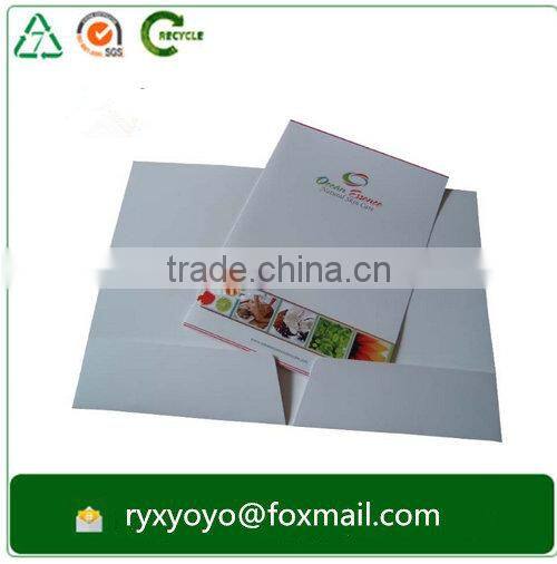 china wholesale advsertising kraft paper file folder with pcokets