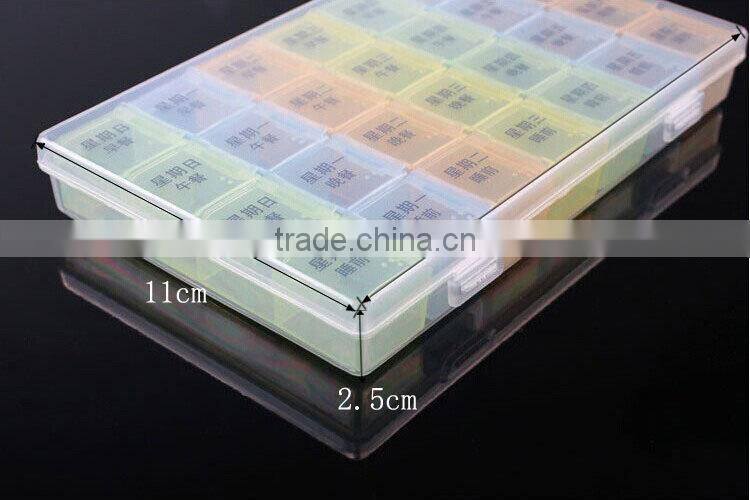 Hot sale Newest design child resistant plastic pill box