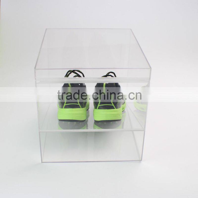 Clear Acrylic Glass Shoe Display Case, acrylic shoe display box