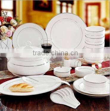 56 pcs gold china porcelain dinner sets