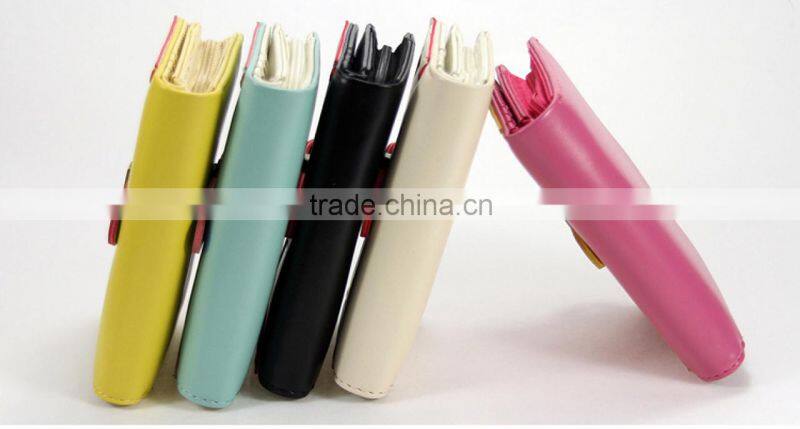 Cute short women wallet with zipper pocket