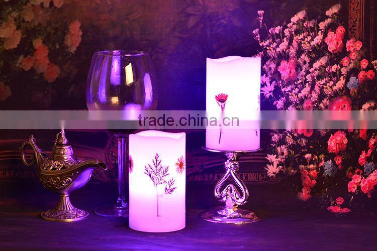 3pc Flameless christmas decation led battery operated scented candle