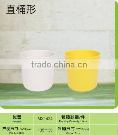 classical design plastic flower pot Straight barrel round melamine flower pot 1424