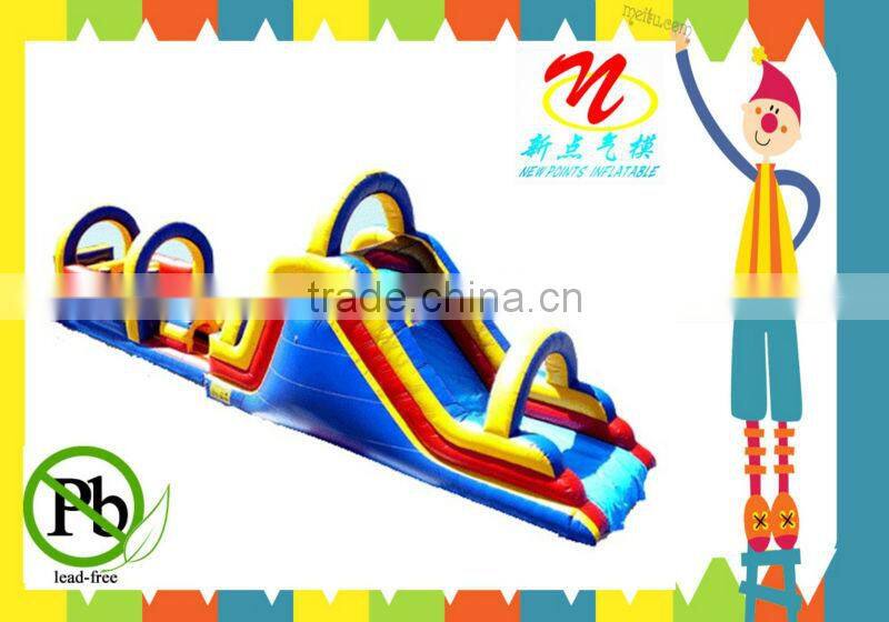 long giant popular inflatable kids obstacle course for sale