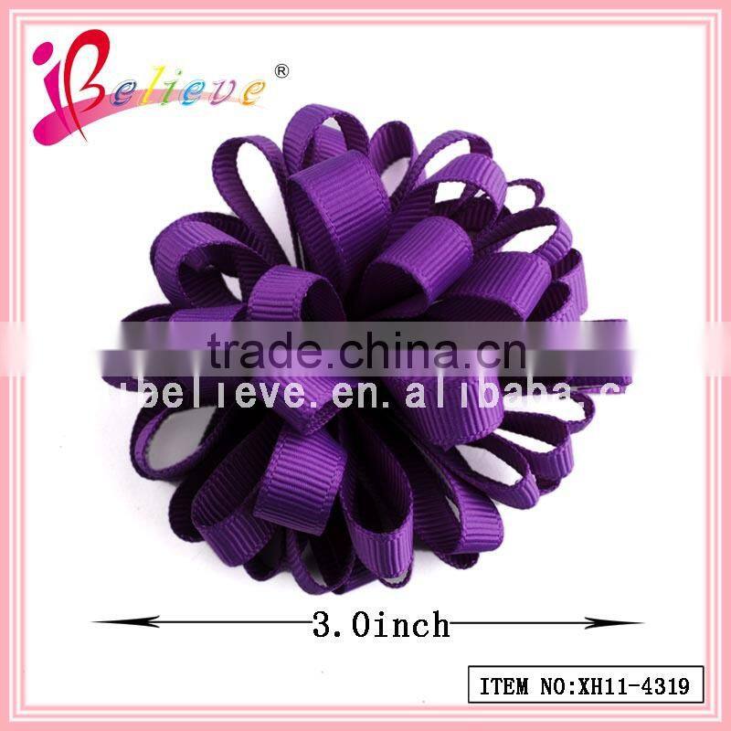 Valentine's day best gifts for girls factory wholesale pink color ribbon large bow headband with heart (QRJ-0042)