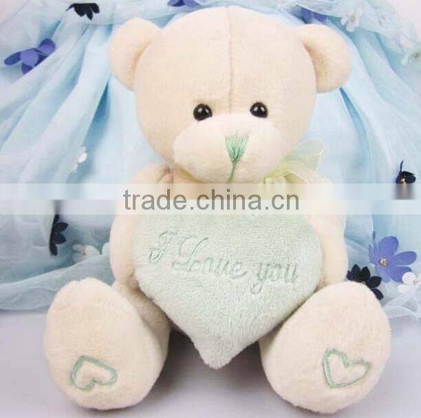 CE approved cheap plush valentines teddy bears wholesale with heart