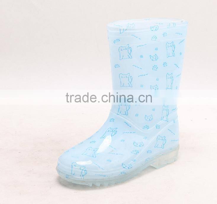 The conventional transparent cloth boots children PVC children rain boots