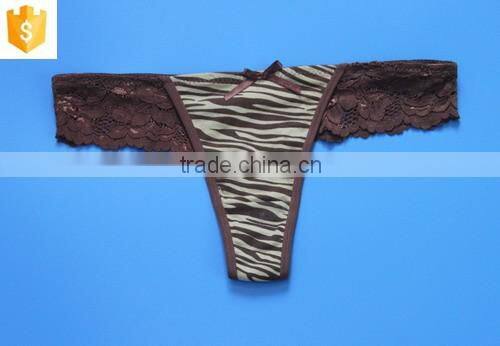 brown sexy lace ladies g-string underwear