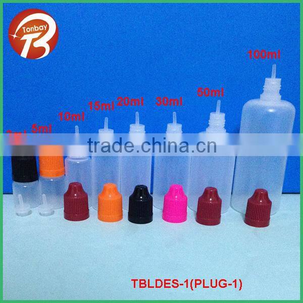 3ml LDPE long nozzle dropper bottle with childproof safety cap TBLDES-1-3ML