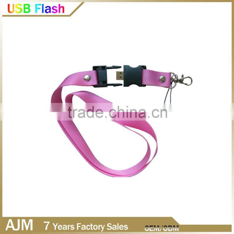 lanyard neck strap usb flash drive wholesale promotional gift 2/4/8g