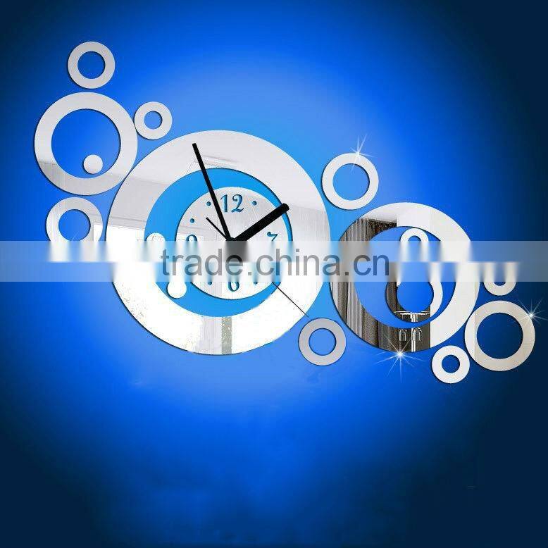 Alforever DIY Art Mirror Wall Clock for home decoration