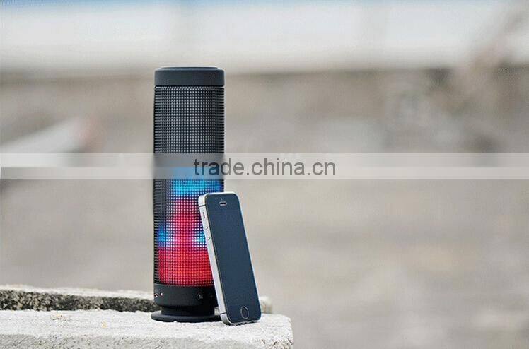 2016 2300mah battery long playing time LED light wireless bluetooth speaker