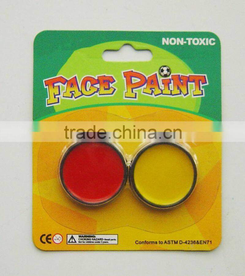6 colors football fans face paint with brush