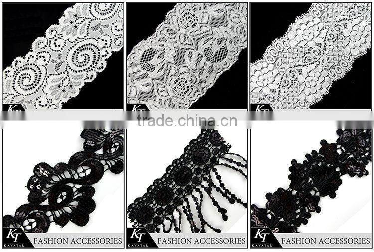 High Cotton Mesh Flower White embroidered Veil Accessories french lace