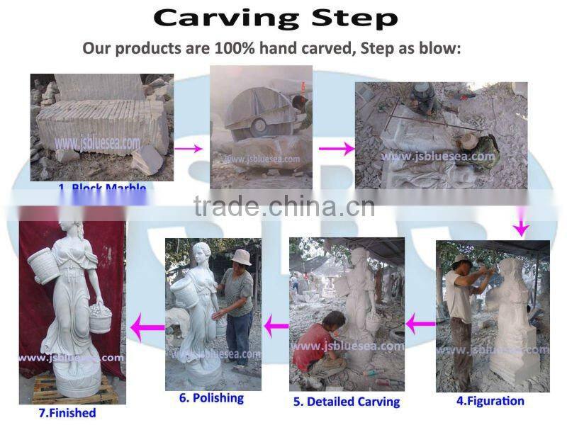 Red marble lion statue with wing