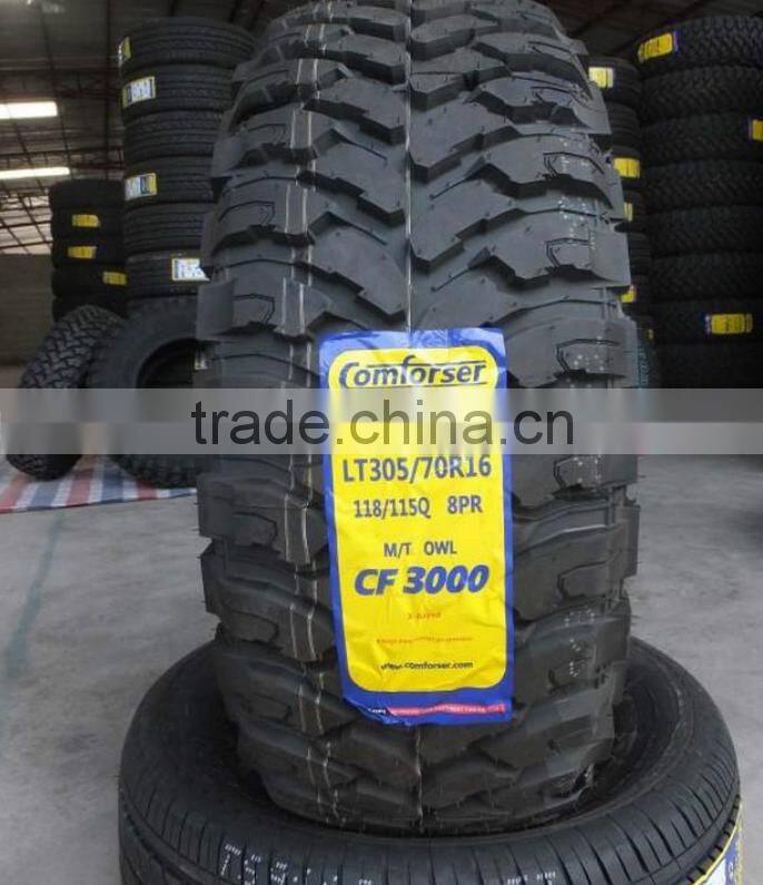 China comforser tire cf3000 mud car tyre
