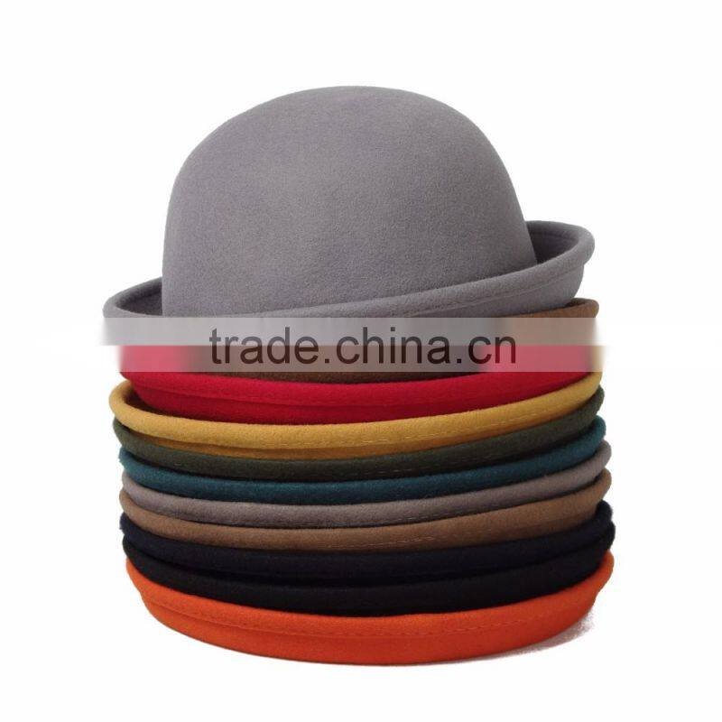 Family Wool Felt Bowler Hat Wholesale Hats For Women
