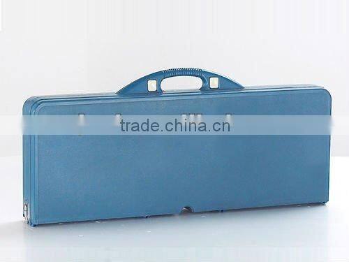 Plastic picnic table with umbrella