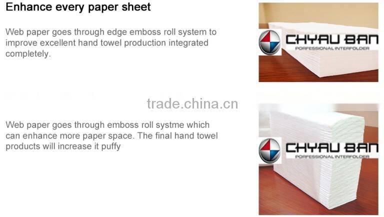 High Speed Z Folding Embossing Hand Paper Towel Machinery