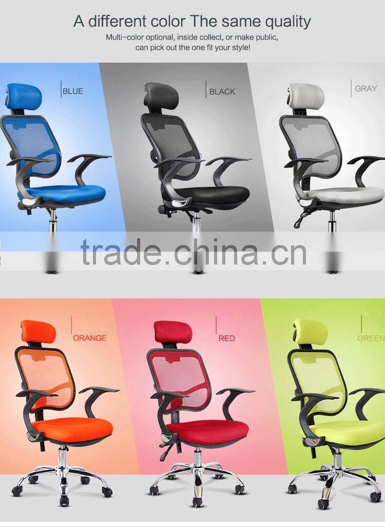 Hot sale Black Ergonomic Mesh office chair with adjustable headrest J18