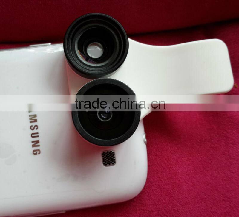 Hot Sale !!!NEWEST!! Universal Clip 3 in 1 Camera Lens for mobile phone(Fisheye+Super Wide+Macro Lens)