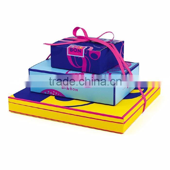 Round Square Cardboard Paper Gift Box Packaging Custom Logo